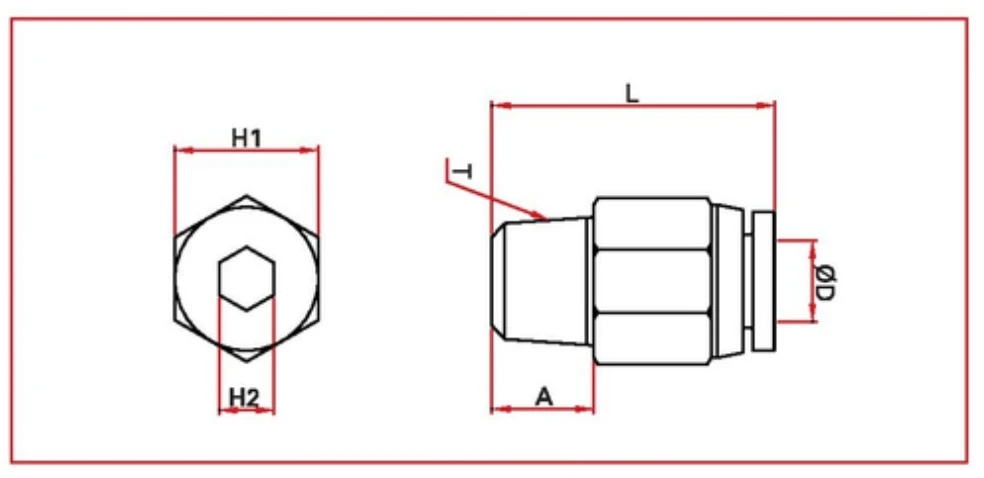 PC male straight Diagram