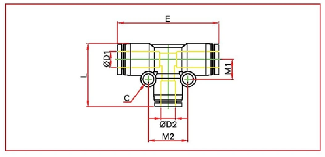 PGT reducer tee Diagram