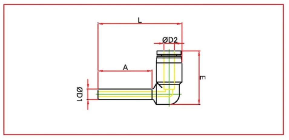 PLJ plug-in elbow Inch System Diagram