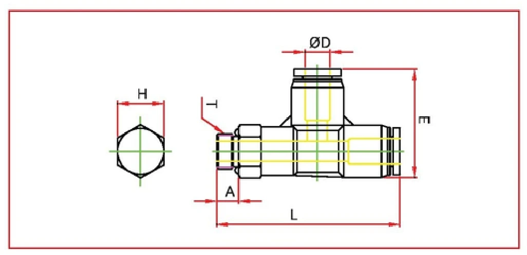 PST male run tee Diagram