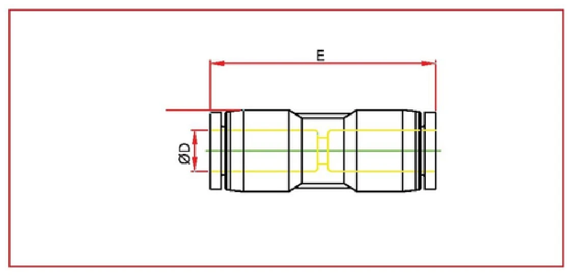 PUC union straight Inch System Diagram