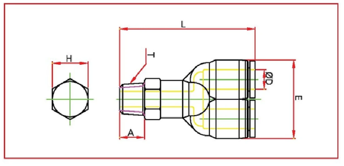 PWT male Y Inch System Diagram