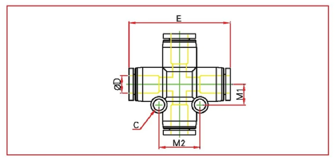 PZA union cross Inch System Diagram