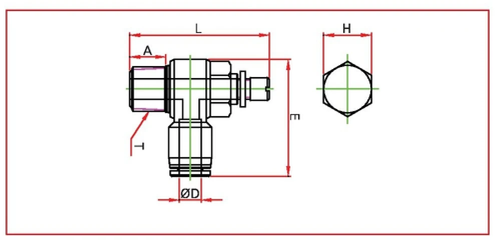 SC elbow swivel rotating type Diagram