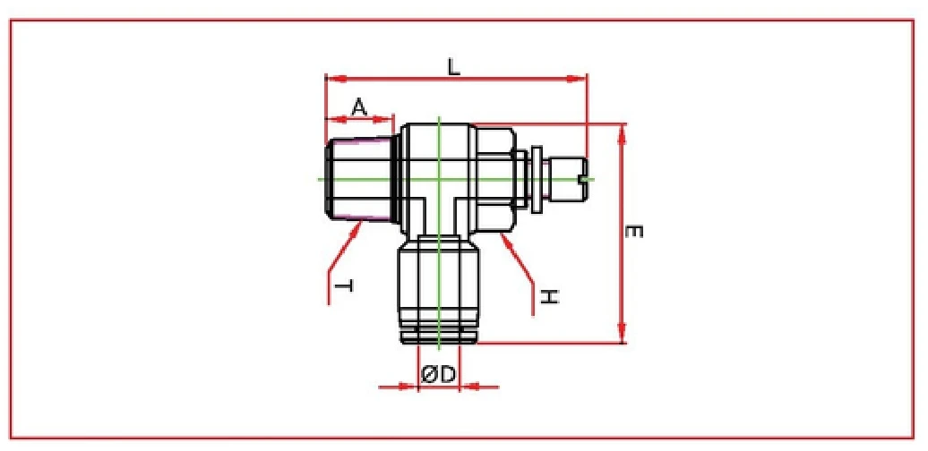 SC elbow swivel rotating type Diagram