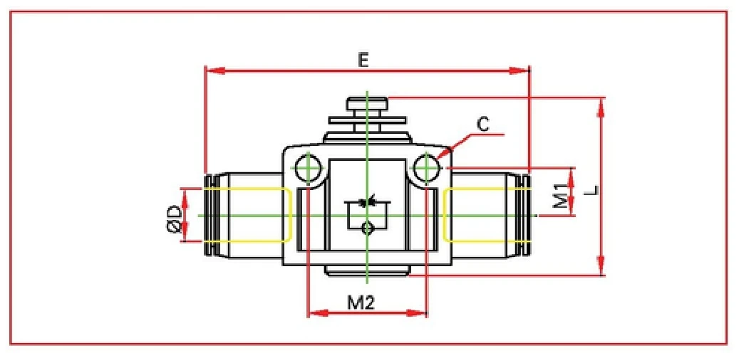 SCF union straight Diagram